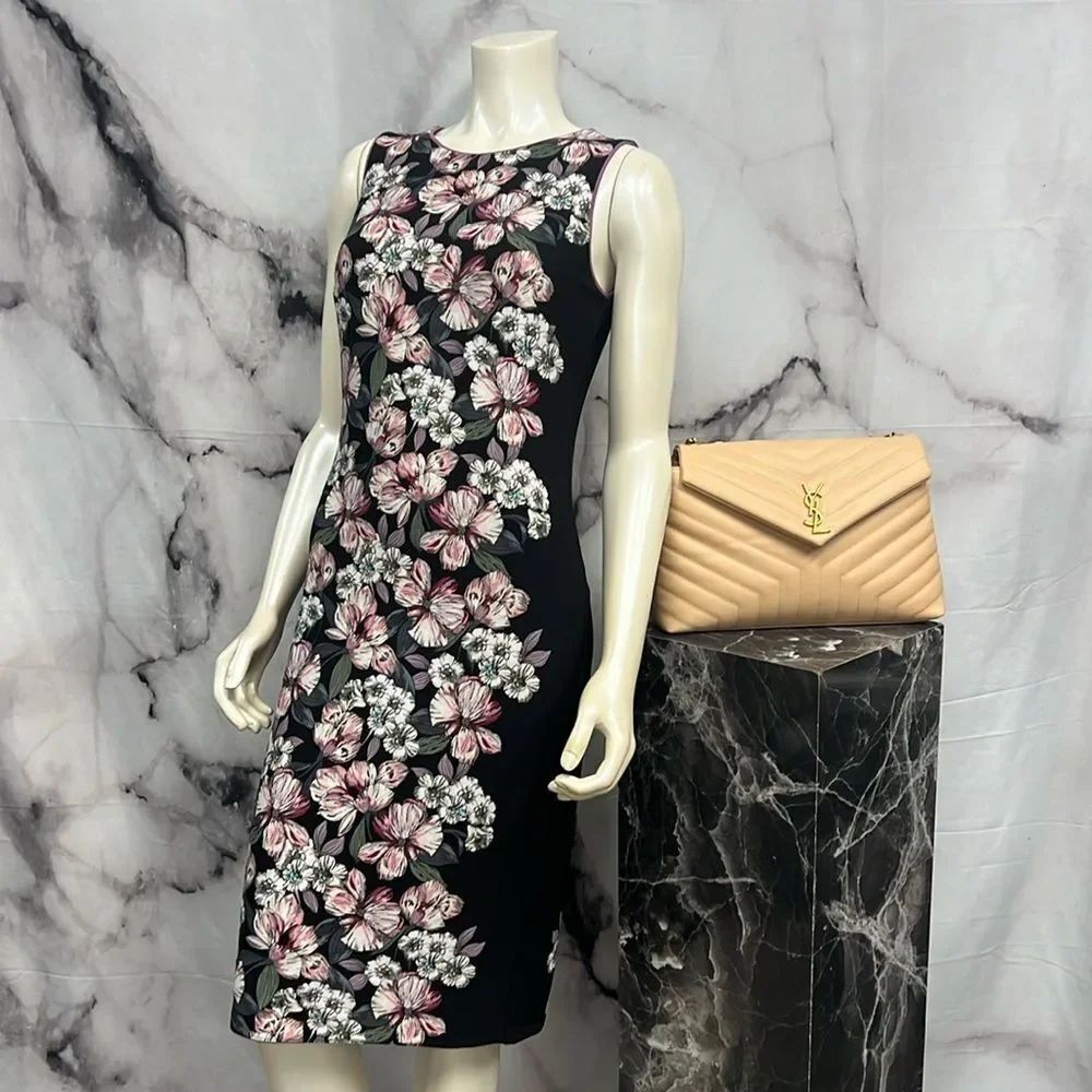 *White House, black market, floral dress, pink purple white